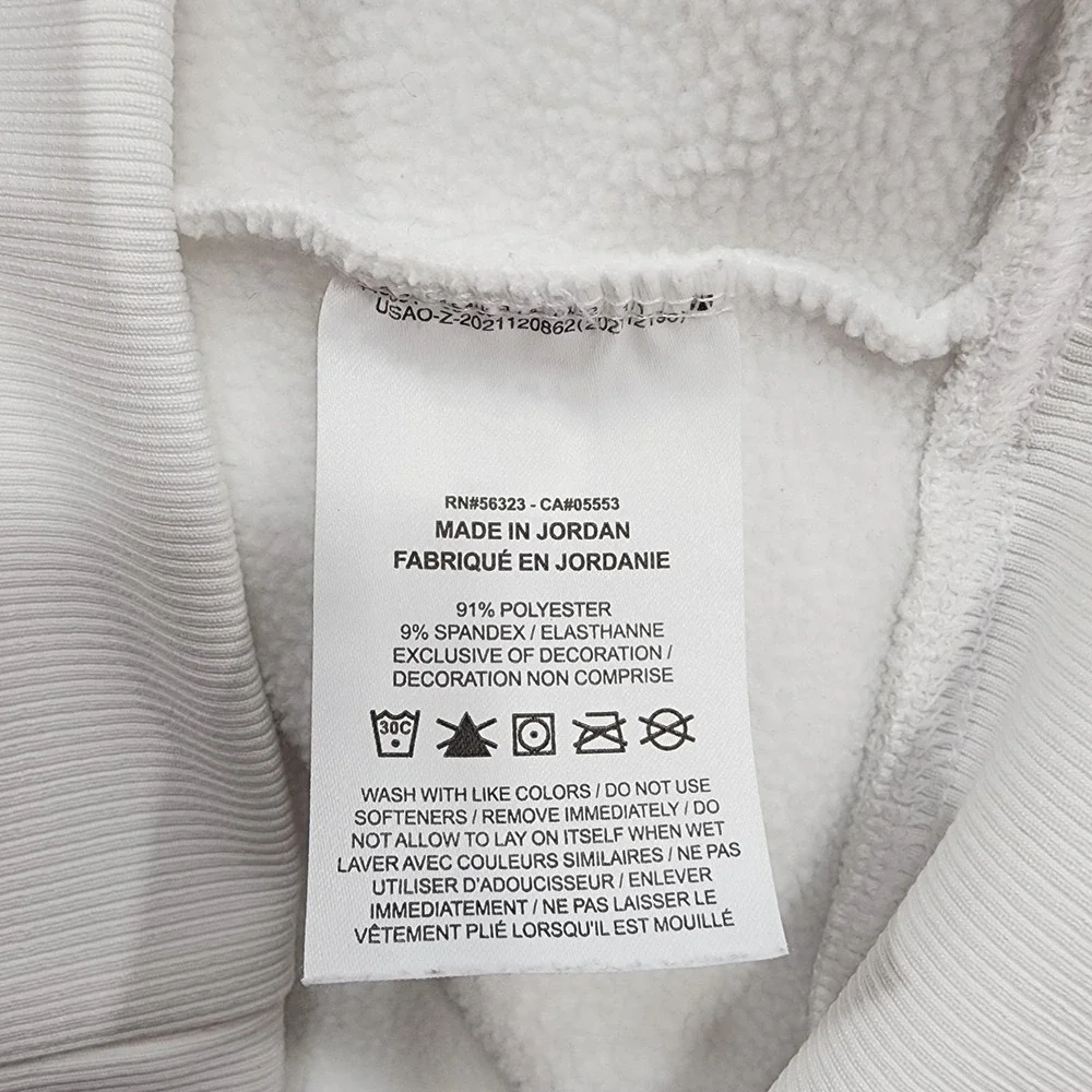 Nike Therma-FIT Hoodie Womens S White Fleece Pullover Training Sweatshirt Logo